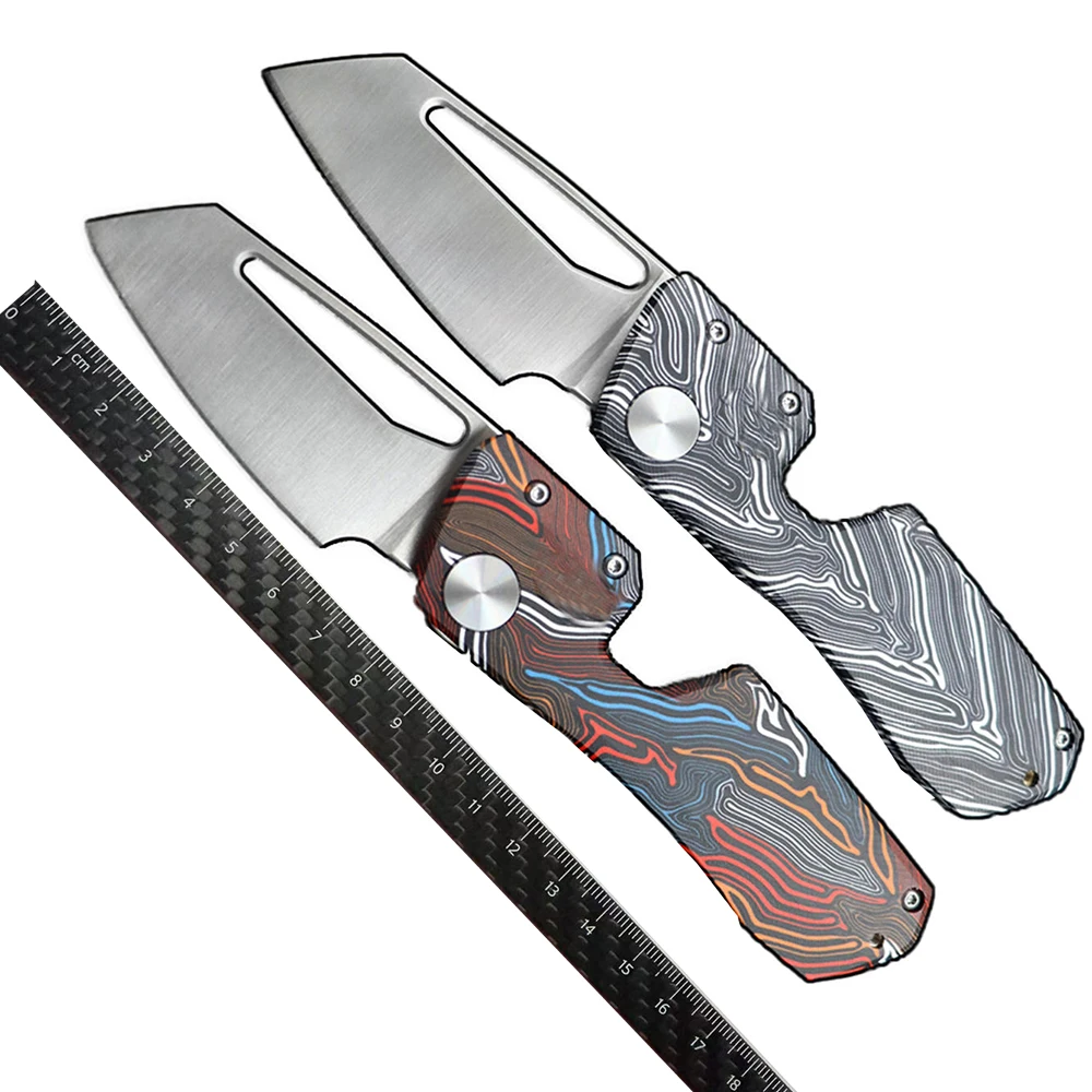 Winter blade Damascus G10 handle VG10 blade ceramic bearing folding knife