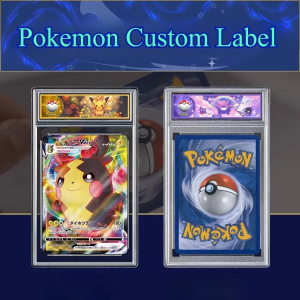 PTCG Pokemon Style DIY Label Custom Label Plastic Card Brick Collector Card Protective Shell 63*88 No Cards Sylveon Gengar Eevee