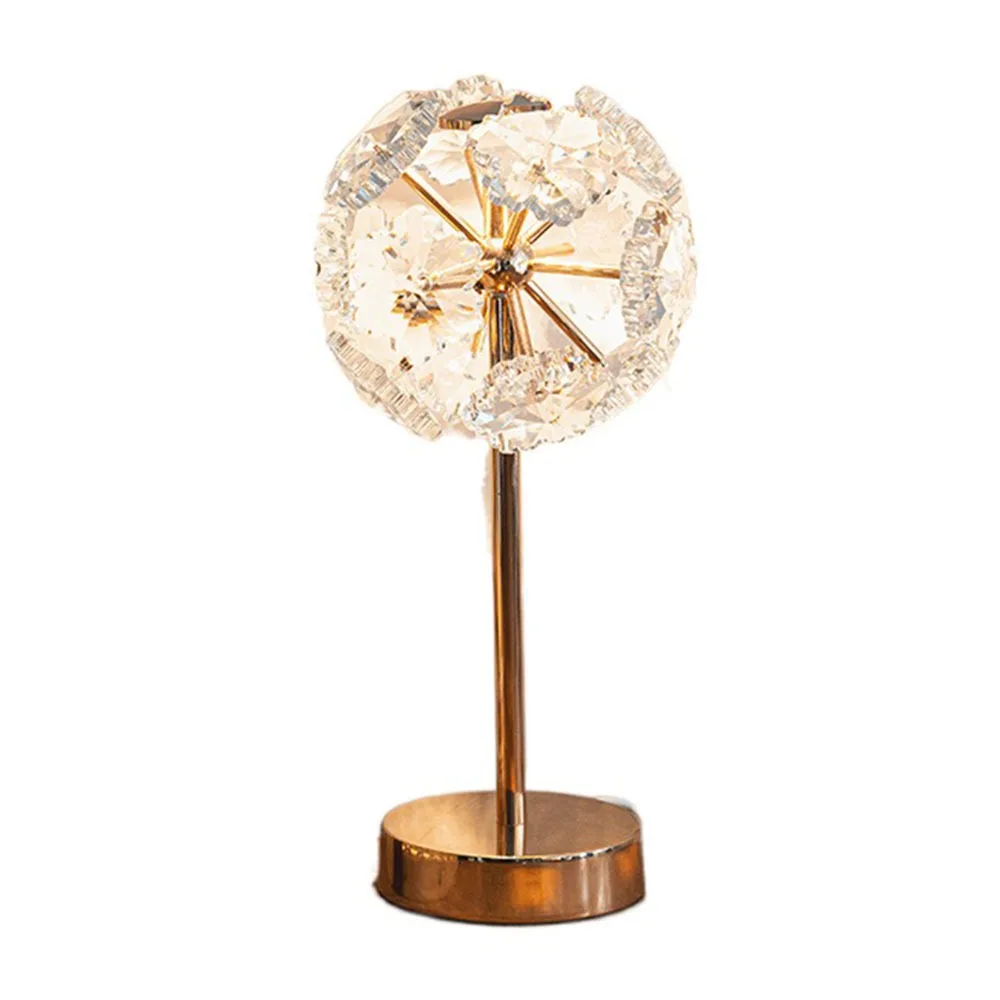 

Crystal Lamp Shade Crystal Table Lamp 3 Color Lights Dimmable Modern Bedside Lamp Soft Lights Romantic Decoration Desk Light