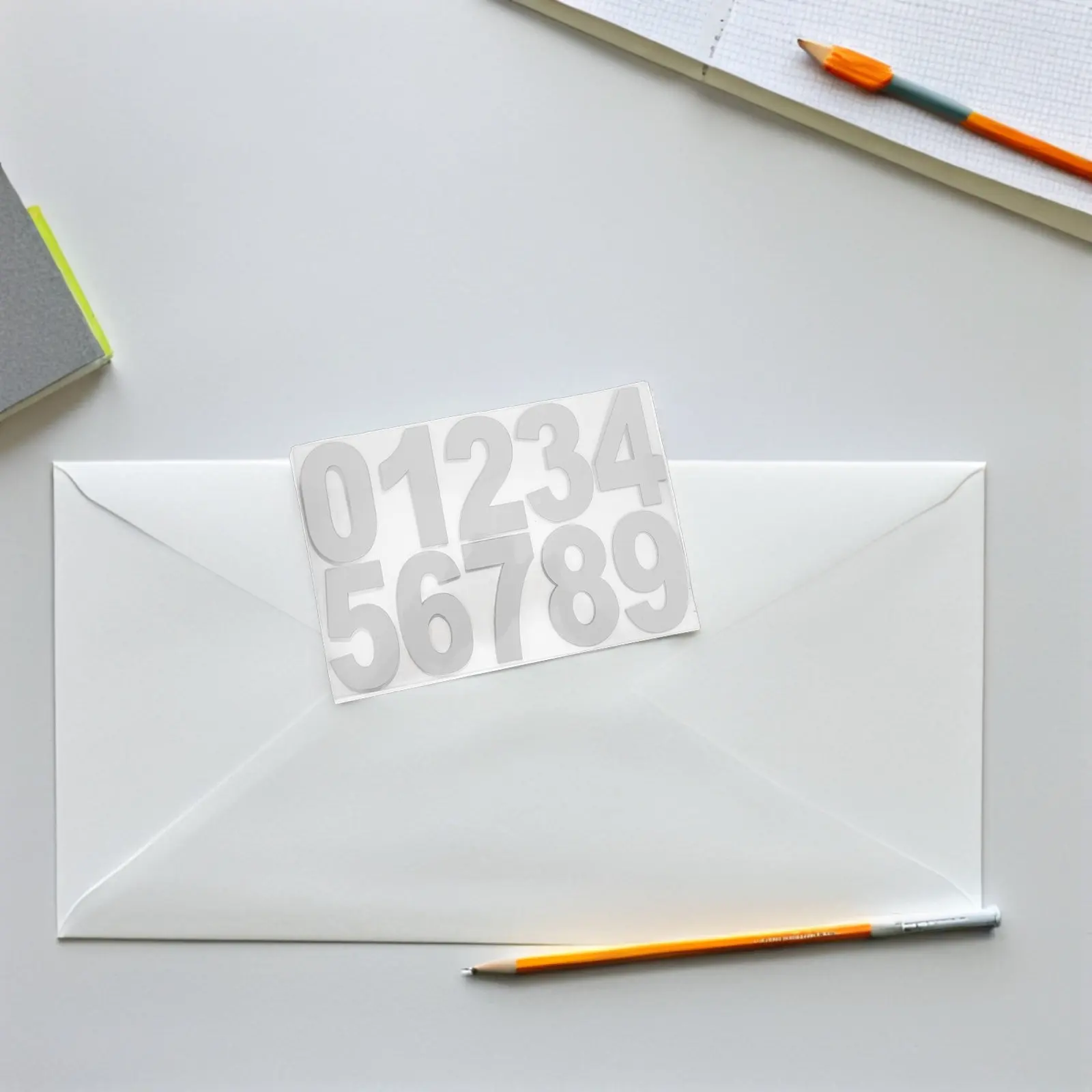 10Pcs Highly Visible Reflective Mailbox Number Stickers Waterproof Outdoor Vinyl Decals for Door Garbage Bin Fence Post