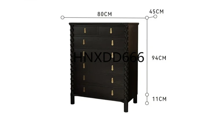 

French medieval solid wood chest retro living room porch cabinet bedroom bedside decorative locker