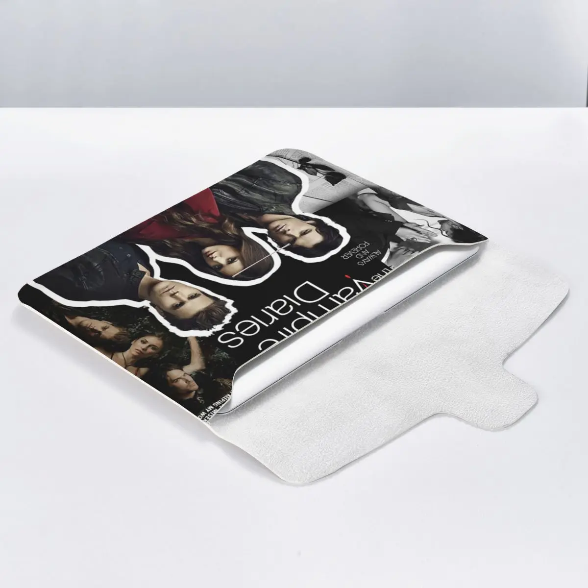 The Vampire Diaries PU Leather Horizontal Laptop Sleeve Shockproof Soft Lining Notebook Case 13 Inch