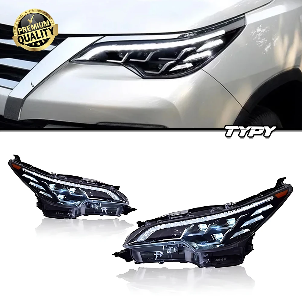 

Car Head Lamps For Toyota Fortuner 2016-2020 Upgrade Modified LED Headights Dynamic Turn Signal Brake Lamp DRL Car Accessories