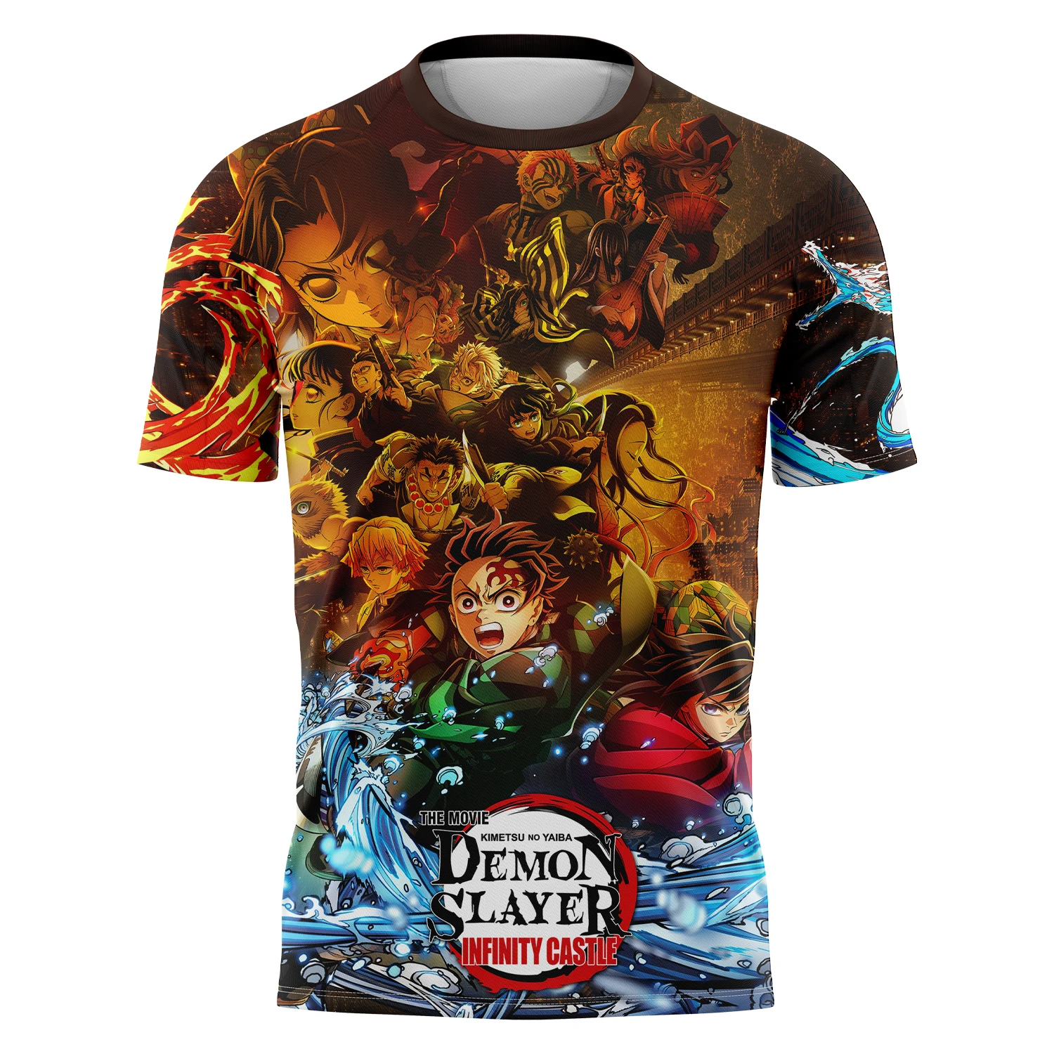 

2025 New Anime Demon Slayer Infinity castle Doujin Goods T-Shirt Men's and Women's Summer Casual T-Shirt Children Tops Clothing