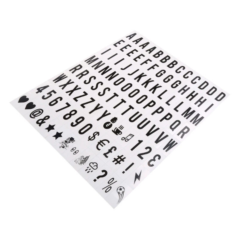 LED Light Luminous Box Letters Number Cards DIY Cinema Light Box Symbols