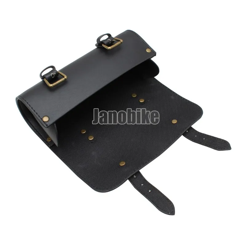 Motorcycle Universal Bag Saddlebags PU Leather Front Fork Tail Tool Bag Luggage For Harley  Sportster CM300 500