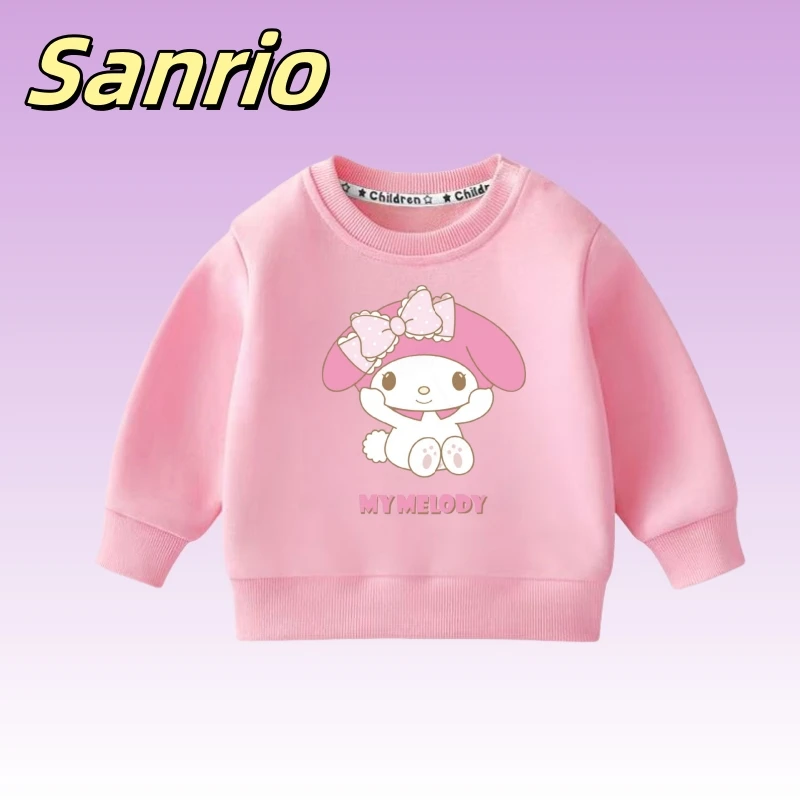 

Sanrio Autumn Baby Girls Clothes Kid Cartoon My Melody Printed Sweatshirts Children Cute Pullover Long Sleeve T-shirts Top