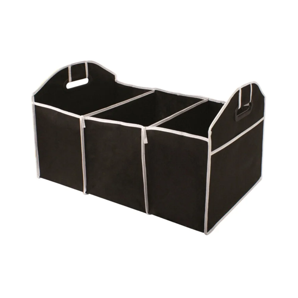 

Foldable Trunk Storage Organizer 50x32.5x32.5cm Large Capacity Car Cargo Box Dirtproof Non-Woven Fabric Holds 15Kg for Groceries