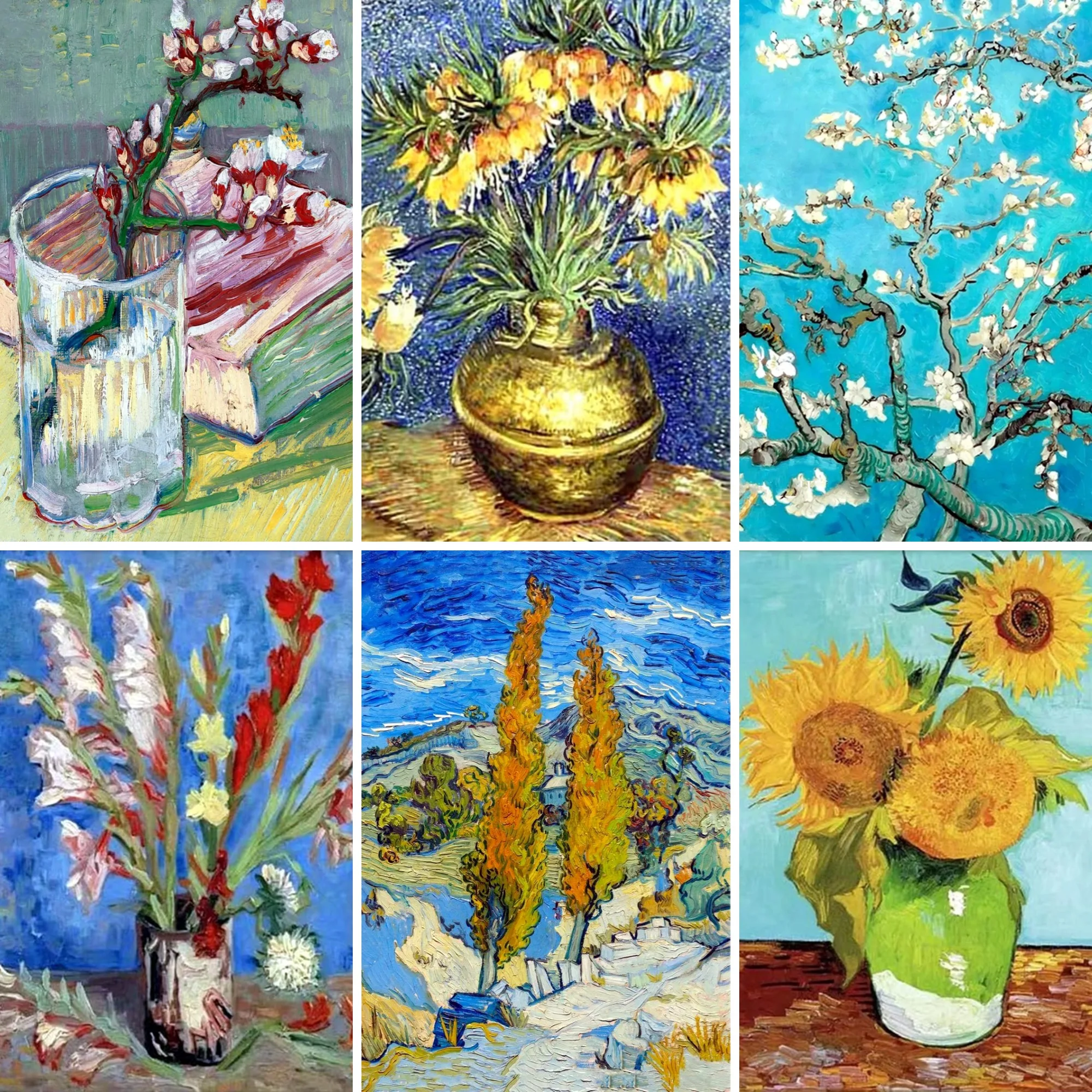

Vincent Van Gogh Art Collection Diamond Painting Rhinestones Embroidery Full Round Drill Famous Post-Impressionist Masterpieces