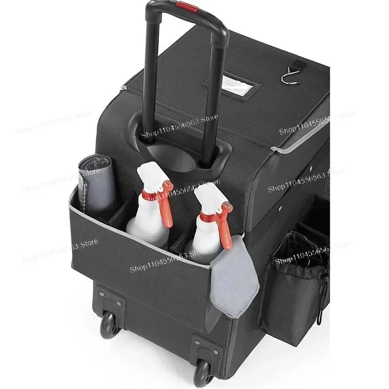 Modular Industrial Cleaning Cart - Rolling Transport System & Tool Organizer for Factory/Warehouse