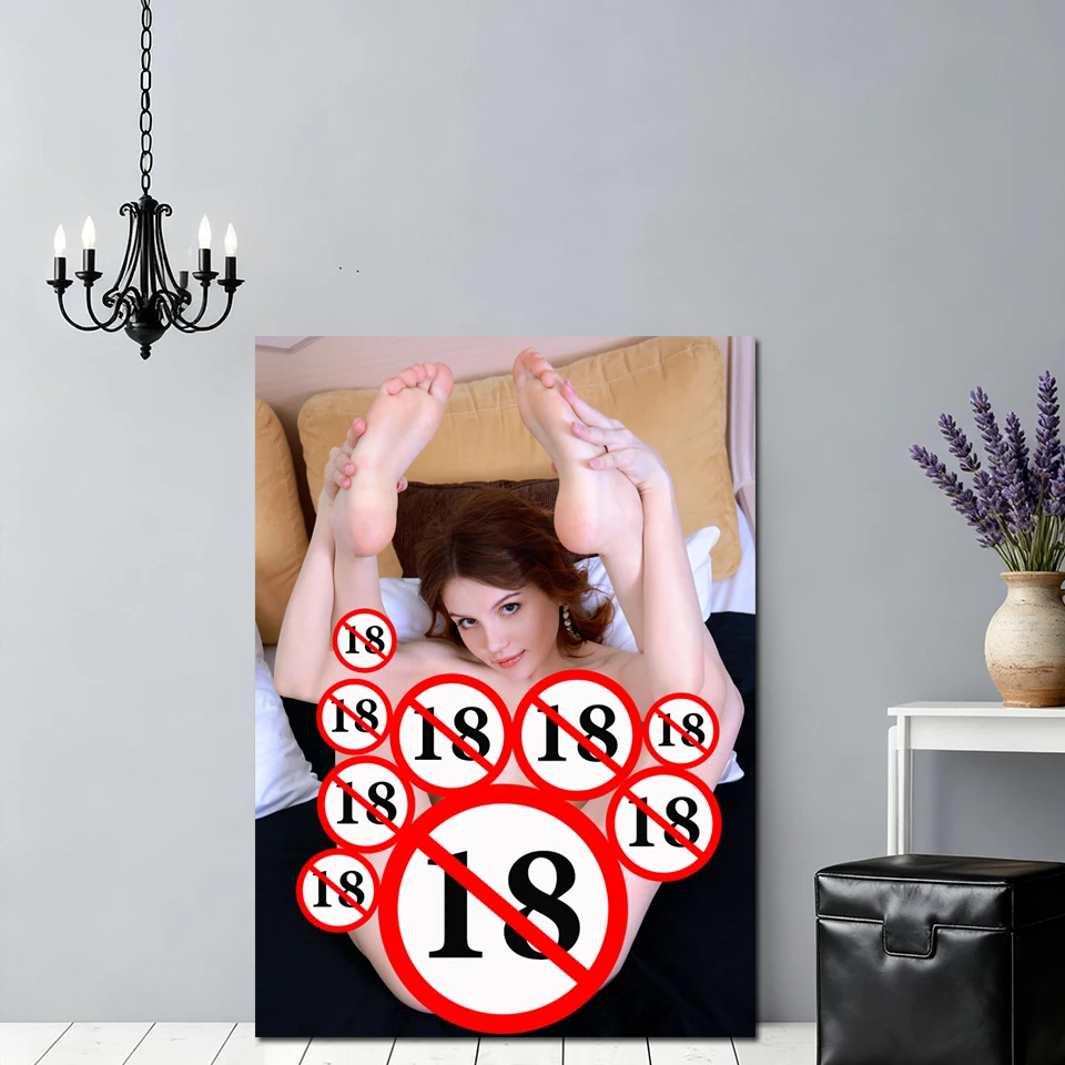 NO.84 Póster de mujeres desnudas de estilo porno sexy desnudo - Decoración de arte de pared para bares y pubs de habitación Gran regalo para hombres
