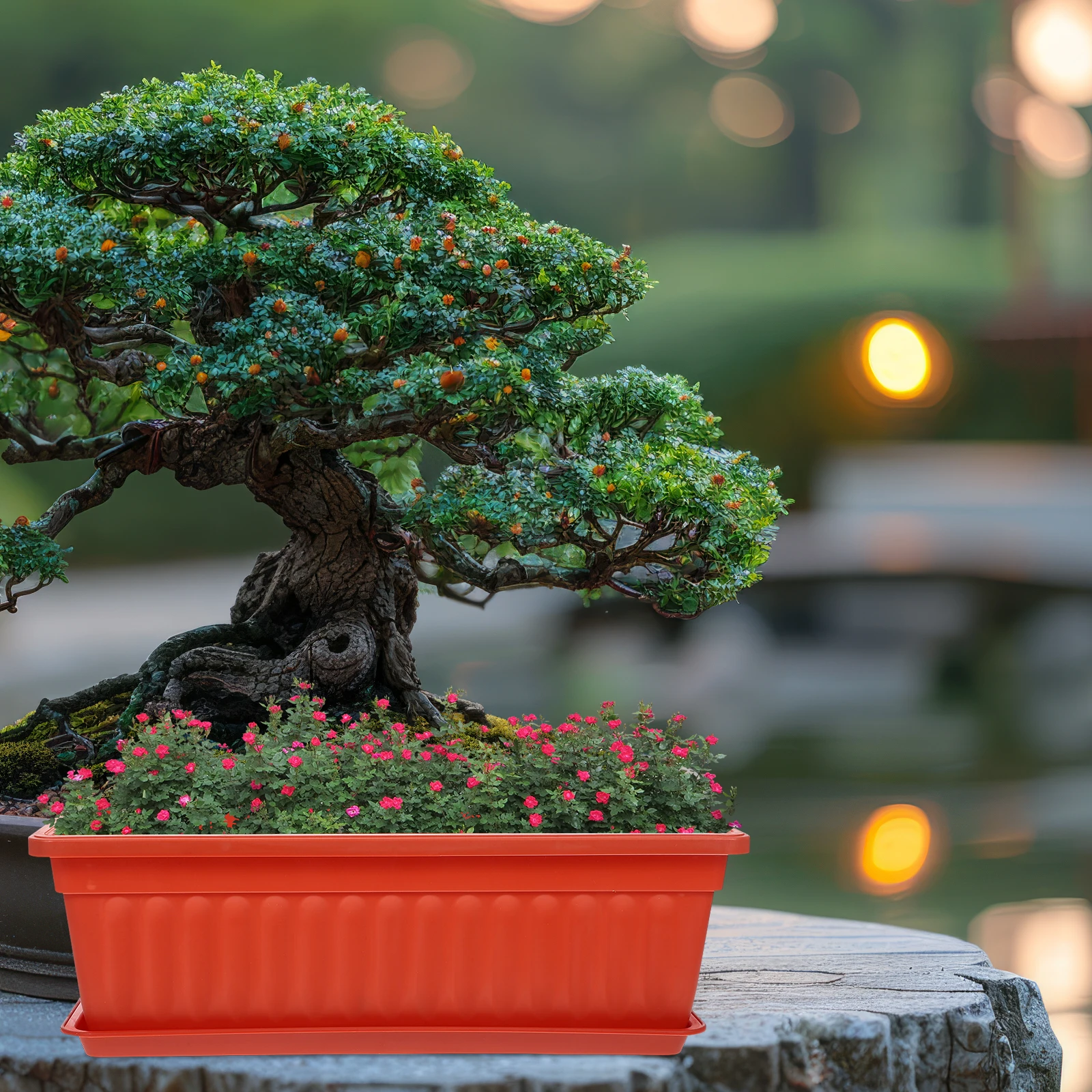 

2pcs Large Rectangular Planting Pot Outdoor Planter Boxes Garden Flower Containers Balcony Vegetable Herb Succulents Durable