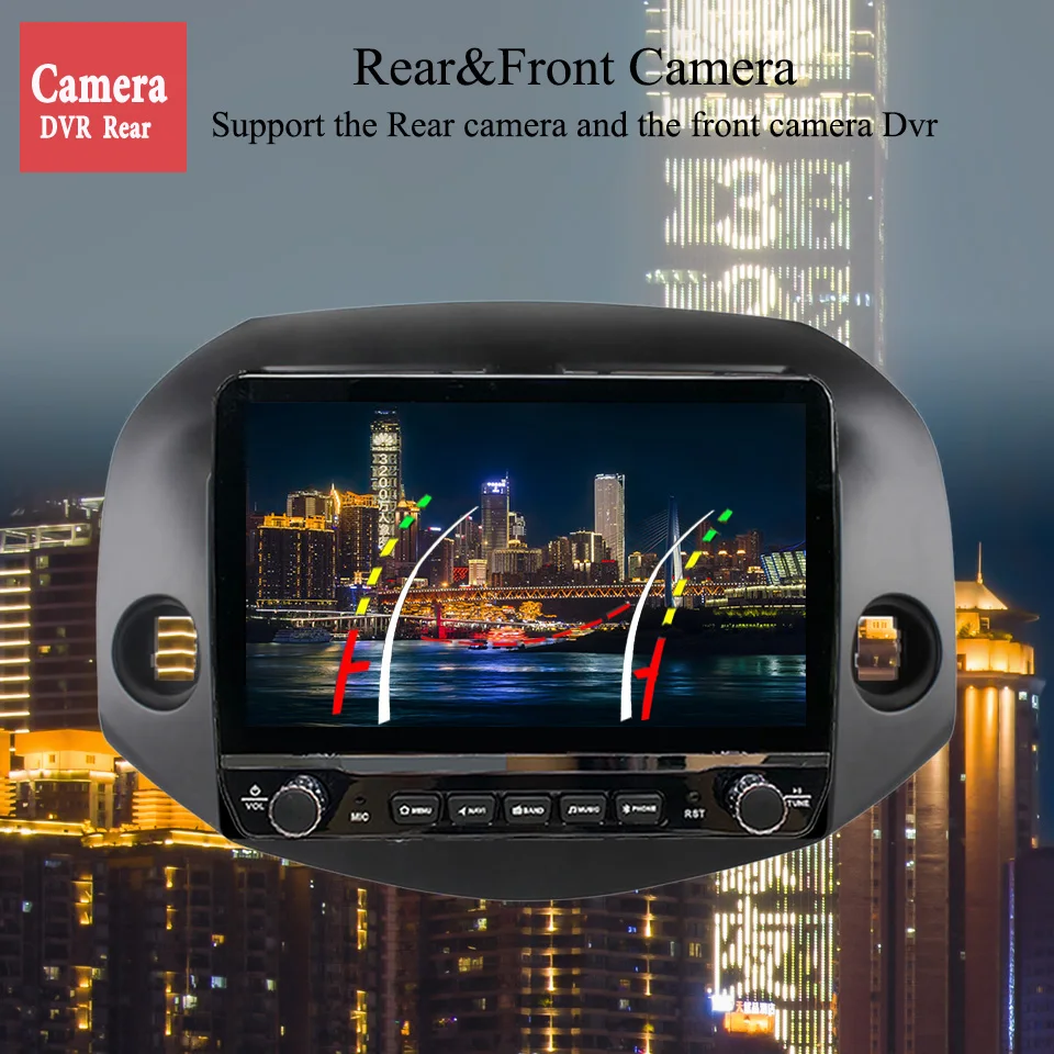 راديو السيارة نظام تحديد المواقع نافي مراقب لتويوتا راف 4 RAV4 2005 - 2012 Autoradio مشغل موسيقى الفيديو رئيس وحدة مسجل شرائط Carplay 4G Sim