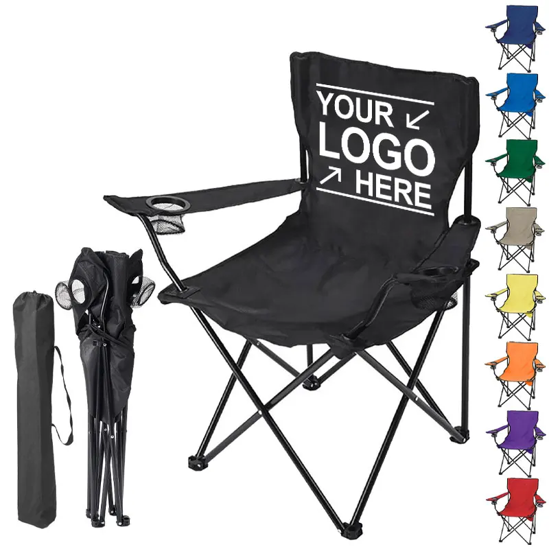Custom Logo Folding Beach Camping Chair For Outdoor Picnic Wholesale Lightweight Foldable Field Folding Picnic Fishing Chair