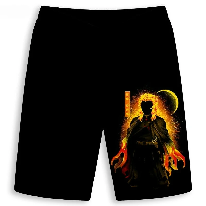 

Men's Shorts Anime Demon Killer Women's Sports and Leisure Five Inch Long Pants Fitness Breathable Fast Drying Beach Shorts