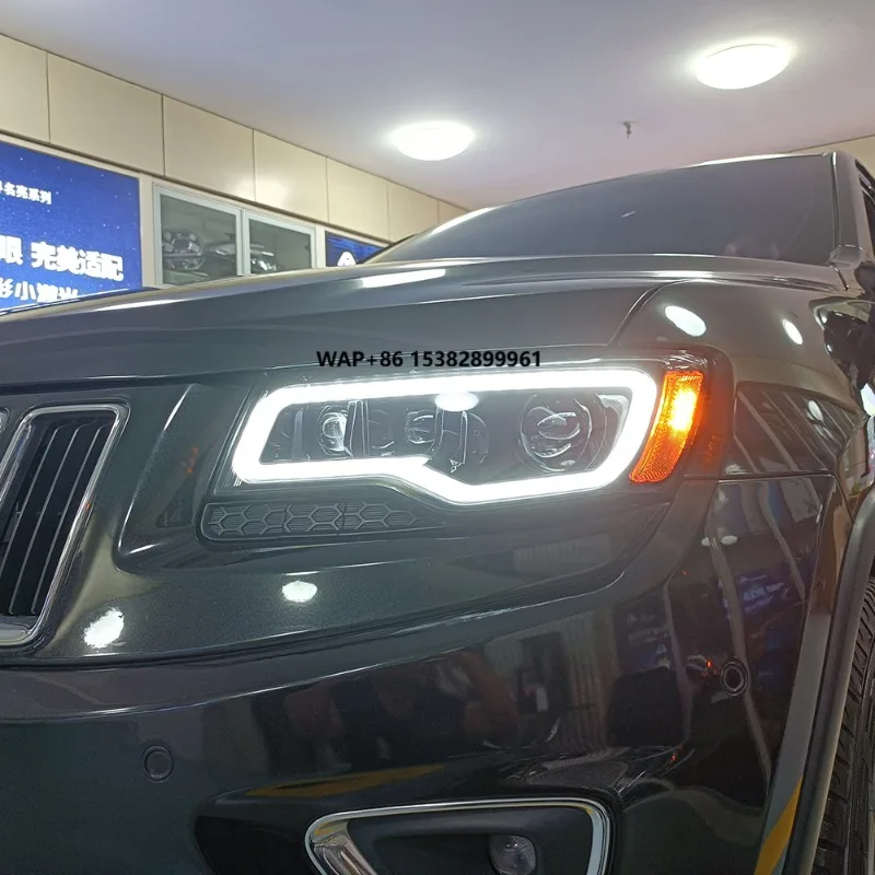 HOSI Led Headlights for Grand Cherokee Frontlights 2014-2021 LED Headlights Accessories Car Lighting Assembly