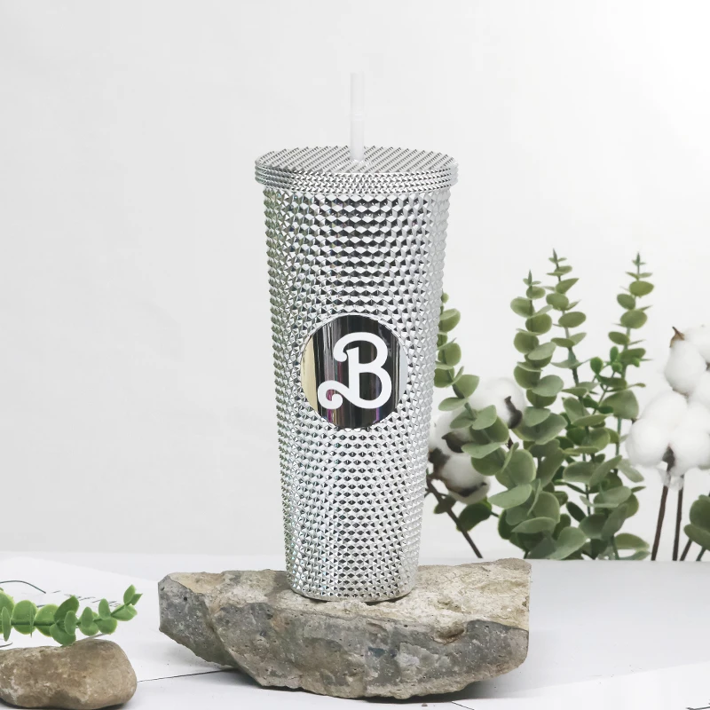 LUSQI Creativity Water Bottle Durian Cup con cannuccia tazza portatile di grande capacità bottiglia d'acqua per caffè in plastica a prova di perdite