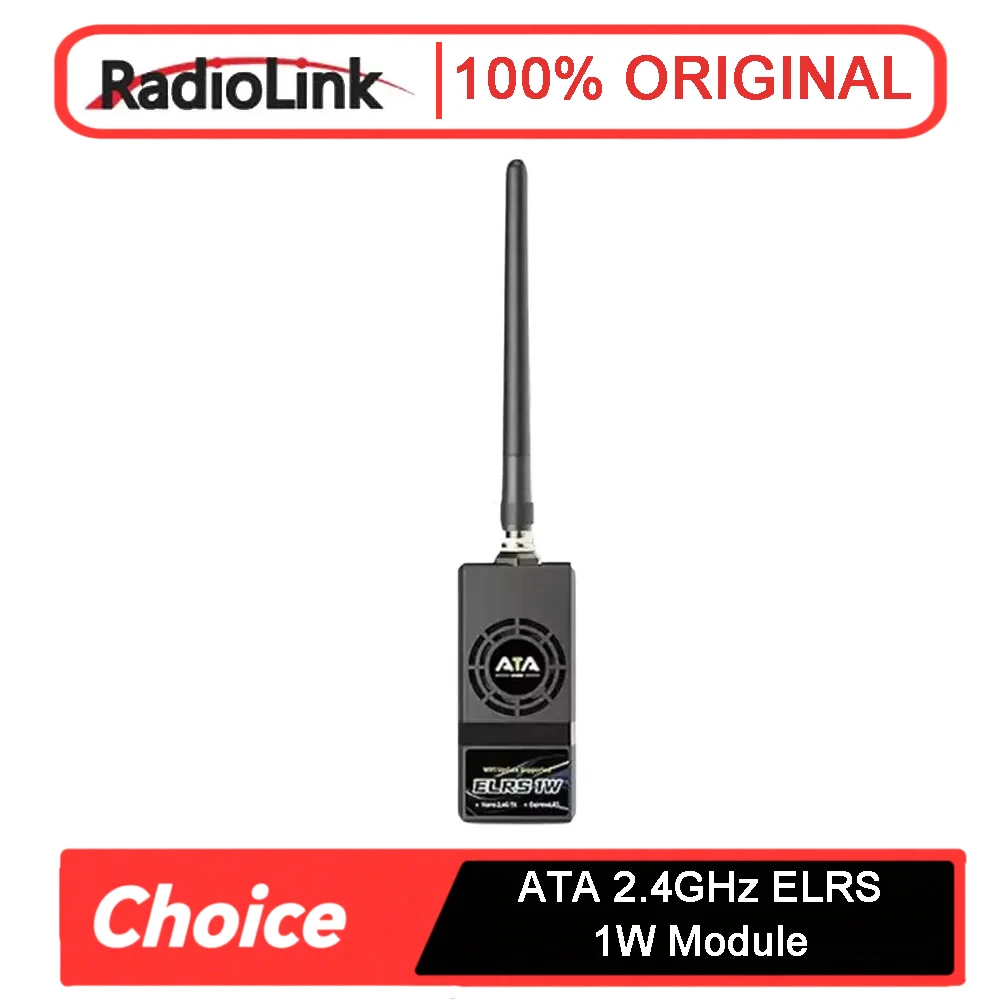 

Radiolink Новый модуль ATA 2,4 ГГц ELRS Nano Micro дальнего действия ELRS 1 Вт с низкой задержкой, совместимый с многомодельными пультами дистанционного управления