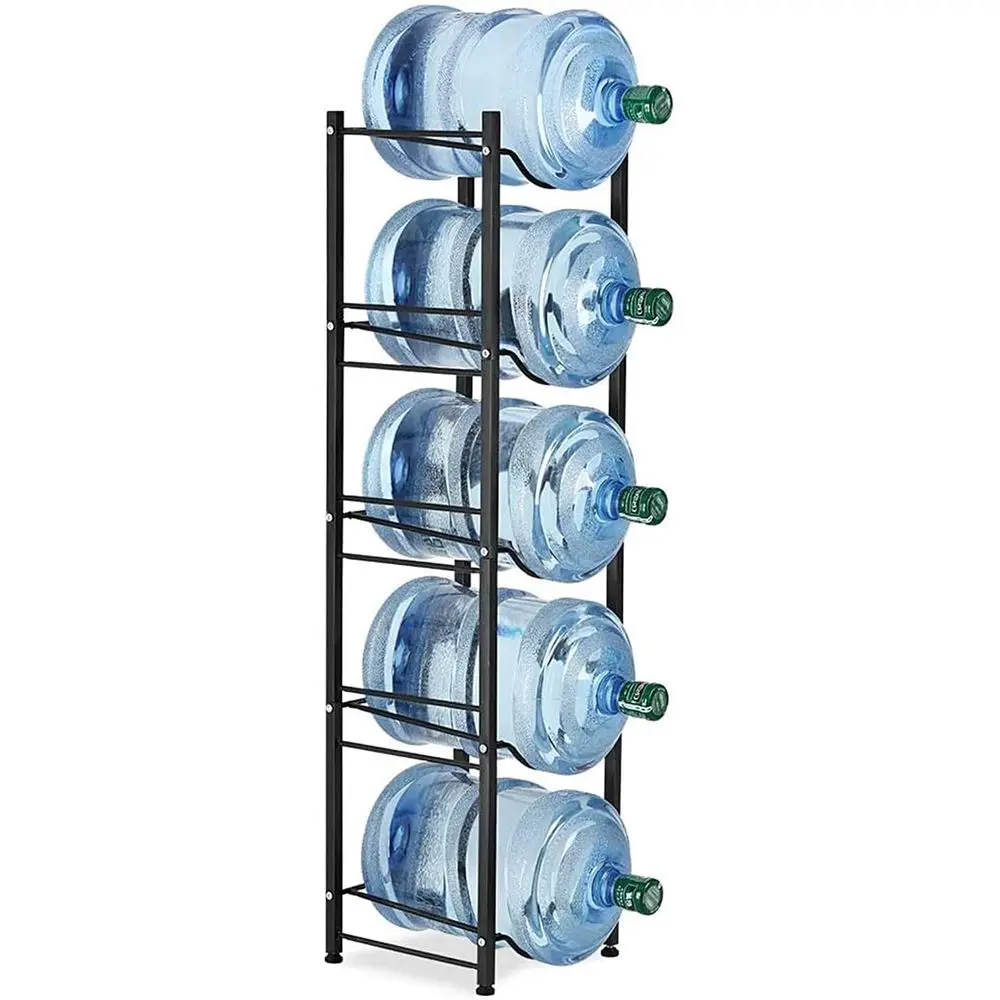 

Water Cooler Jug Rack, 5-Tier Heavy Duty Water Bottle Holder Storage Rack or 5 Gallon Water Dispenser, Save Space