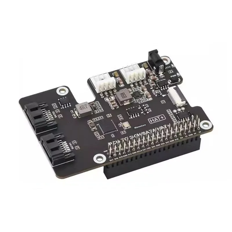 

Professional 2-Channel SATA HAT Expansion Board For Raspberry Pi 5 Pcie To SATA With EEPROM For DIY Project And Server Use