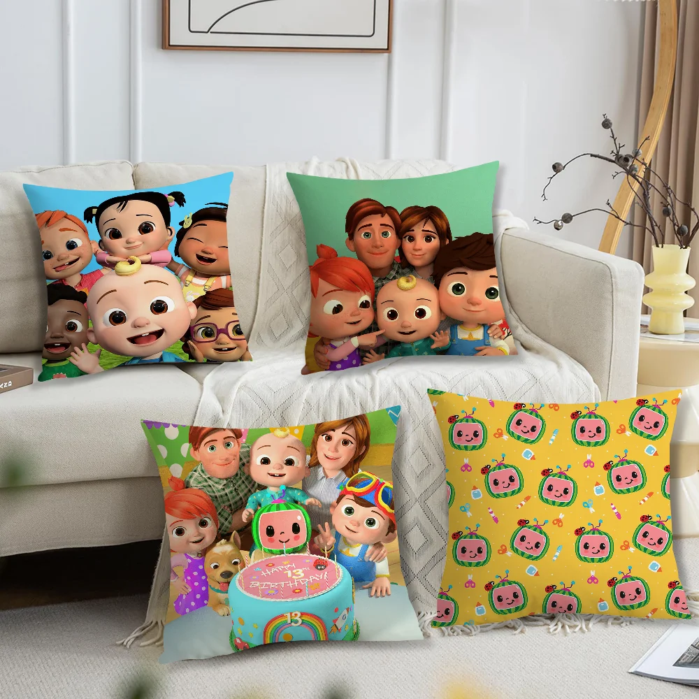 

Cute Baby C-CoComelonS Pillow Case Living Room Sofa Cushion Cover Suitable For Home Bedroom Room Decoration