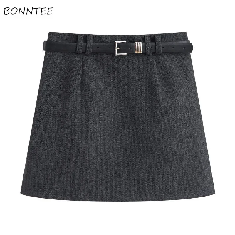 

Woolen Skirts for Women High Waist Korean Style All-match Solid Anti-exposure Autumn Winter A-line Faldas Y2k Classic Prevalent