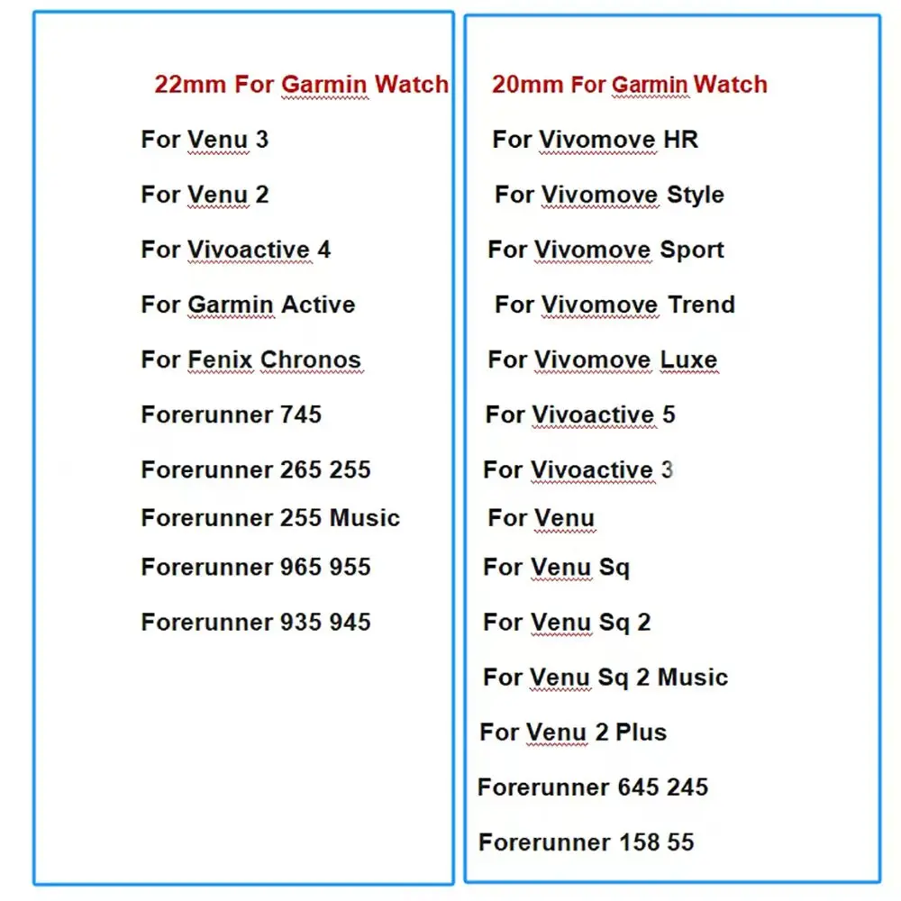 أحزمة جلدية لأسياخ العصافير ، أربطة ، سوار Vivoactive 4 ، 3 ، Venu 2 Plus ، Vivoactive SQ 2 ، بأعشار من من من Vivoactive SQ 2 ، بأعشار