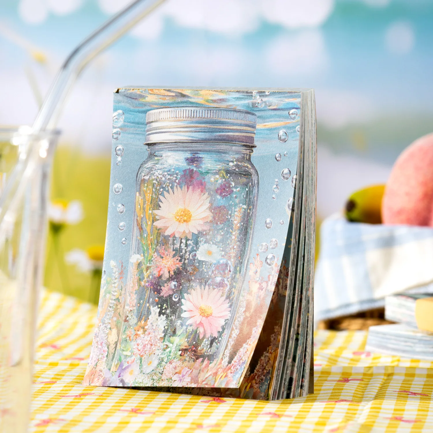 100 Sheets Vintage Floral Material paper Scrapbooking supplies DIY Photo Album Collage Journalling Creative Aesthetic Stationery