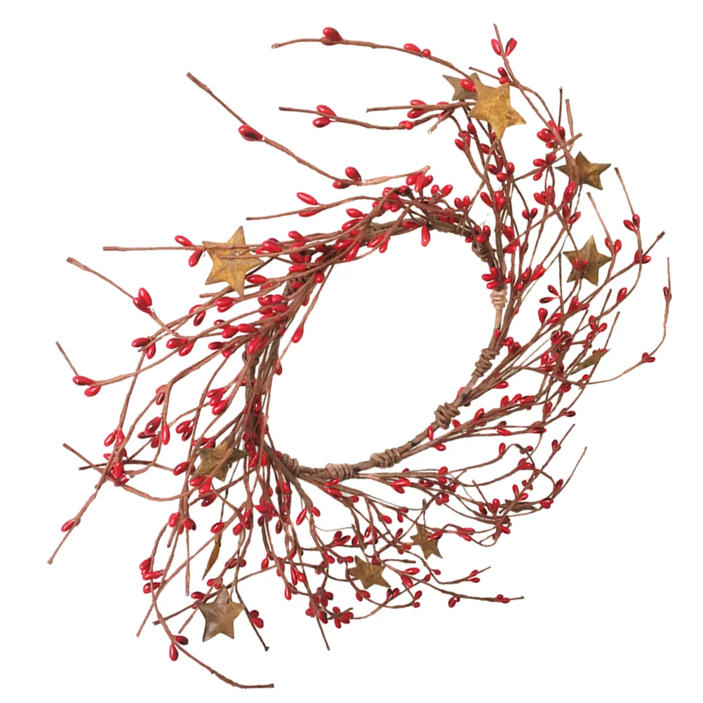 

Christmas Wreath Supplies Wall Hanging Decor Pendant Garland Decorate Flower Prop Layout Door