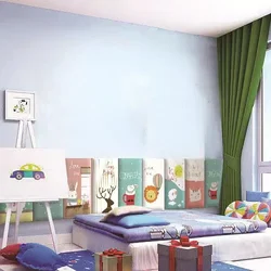 Cartoon Animal Headboard Stickers Kids Room Nursery Anti-collision Wall Decor Bed Head Board Cabecero Cama 135 Tete De Lit