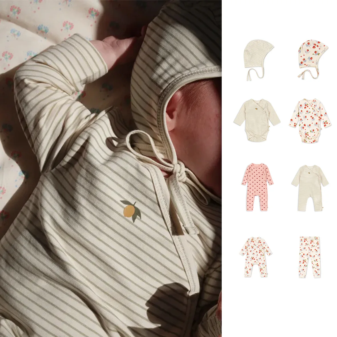 아기 기어다니는 옷 사계절 남녀 아기 포대기 옷 귀여운 프린트 우주복 롬퍼