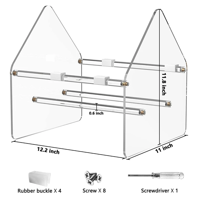 Clear Vinyl Record Holder Acrylic Books Storage Display Stand Vinyl Record Storage Stand (2 Pack)