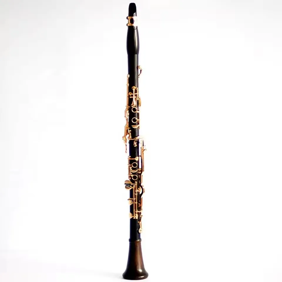 Clarinetto in ebano G di vendita calda, strumento OEM placcato in oro