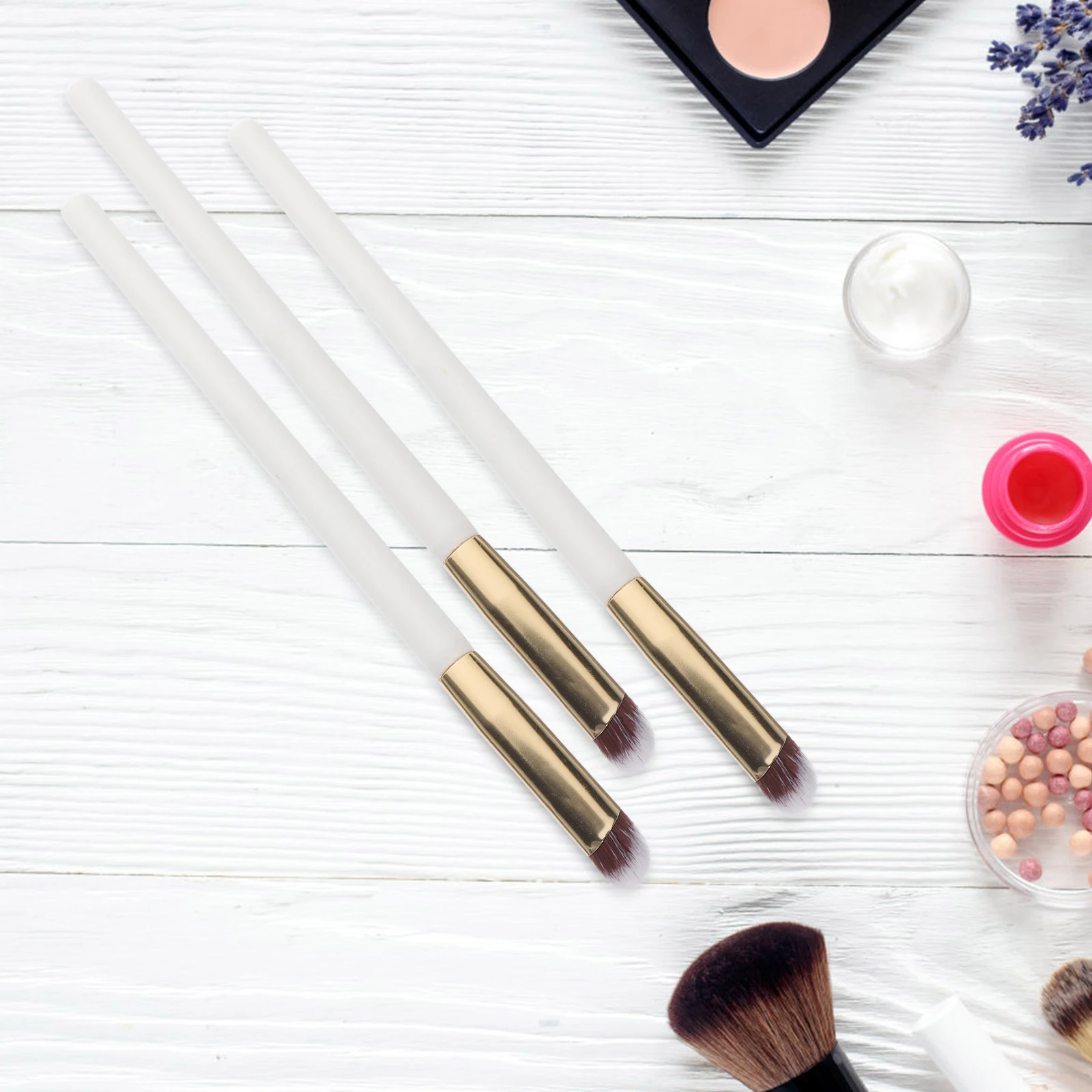 

10pcs Thumb Concealer Brush for Eye Makeup Angled Blending Brush for Concealer Foundation Eyeshadow Lipstick