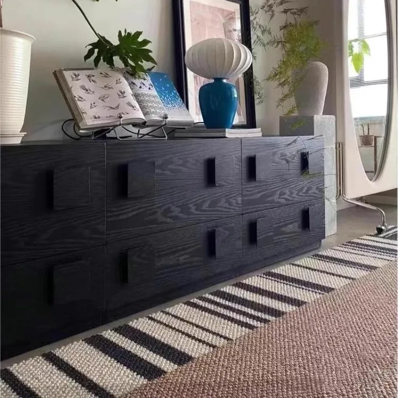 Meuble TV en bois massif, rangement de salon, module médiéval, meuble latéral américain rétro