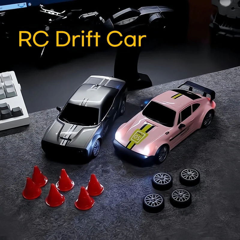 Rc1:20 Four-Wheel Drive Remote Control Drift Car With Lights And Flicks, High-Speed Remote Control Car Model Toy, Children'S Gif