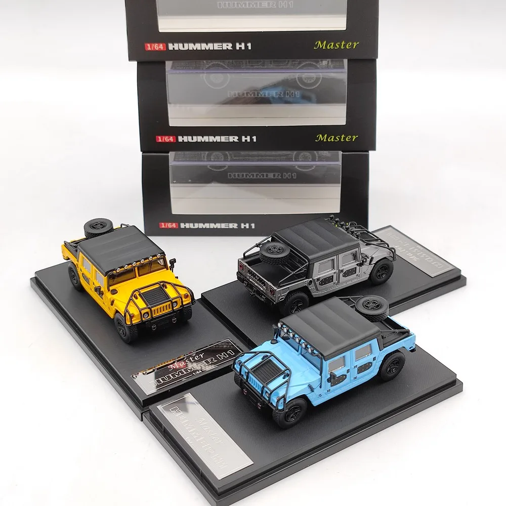 1:64 Master H1 Pickup Truck Shelf Diecast Toys Car Models Collection Gifts Limited Edition