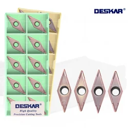 DESKAR 100% Original VCMT160404 VCMT160408 LF6018 VCMT160404 VCMT160408 LF6118 Lathe Cutter Turning Inserts For Stainless Steel