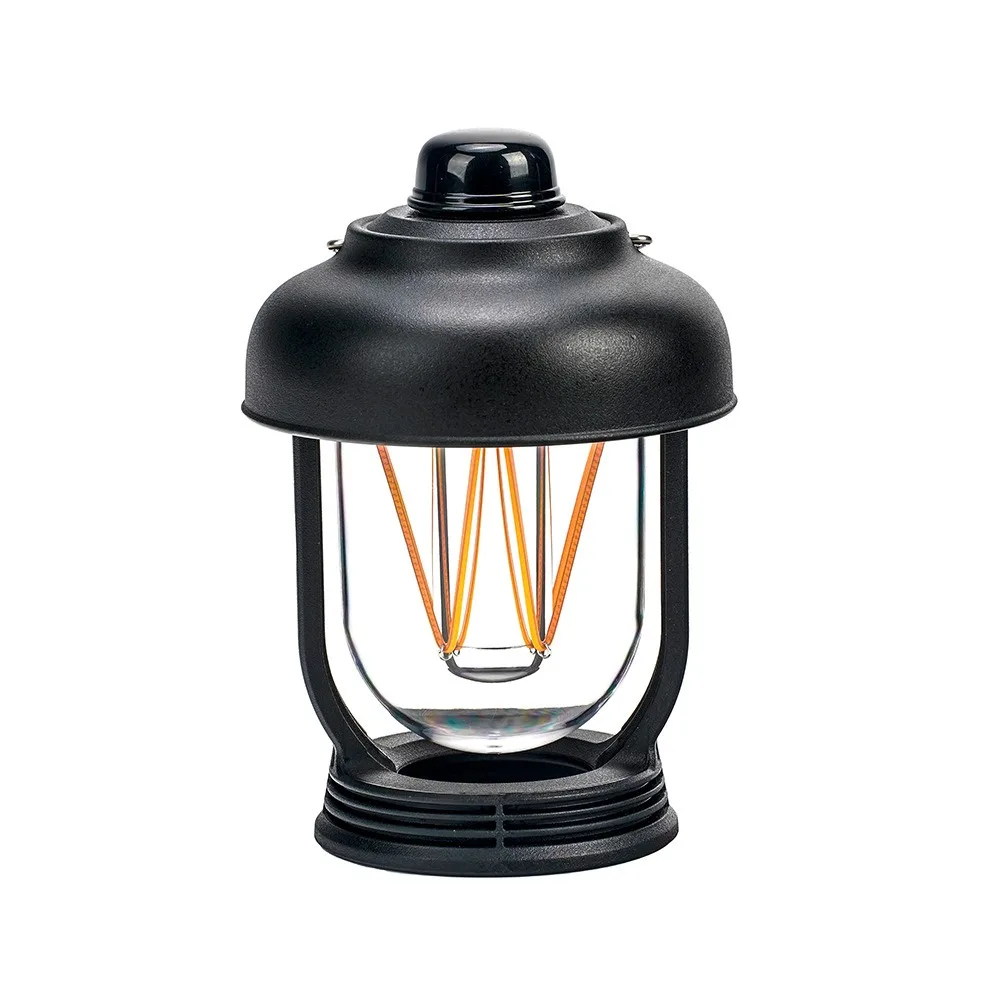 Retro Style Rechargeable Camping Lantern Dimmable Waterproof LED Hanging Tent Lamp for Outdoor Wild Camping Tent Decoration