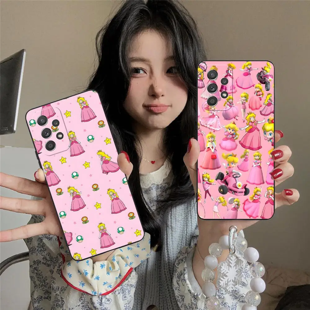 

Чехол для мобильного телефона «Принцесса Персик» для Samsung Galaxy A73 72 71 70 56 55 54 53 52 36 35 34 23 16 15 5G Цветной защитный красивый