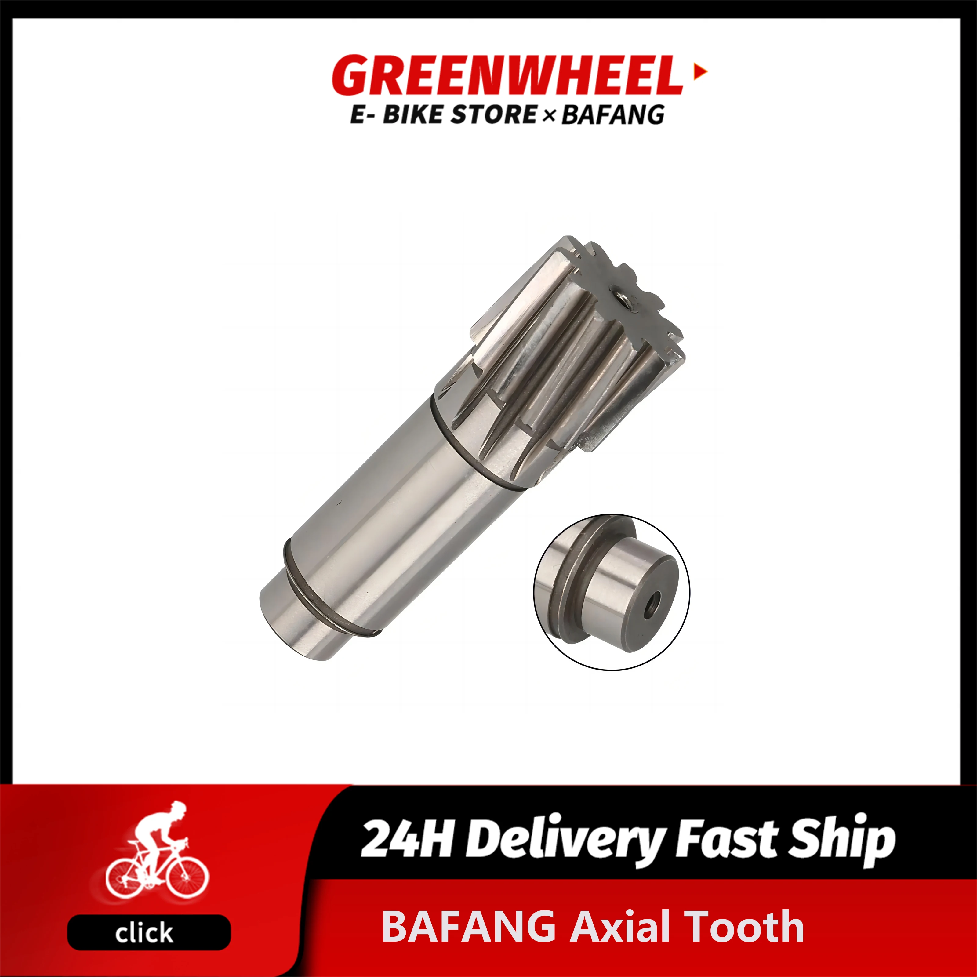 BAFANG engranaje de piñón de acero de repuesto de diente Axial para Motor Central, Motor de accionamiento medio, 8FUN, BBS, BBSHD, accesorios para bicicleta eléctrica