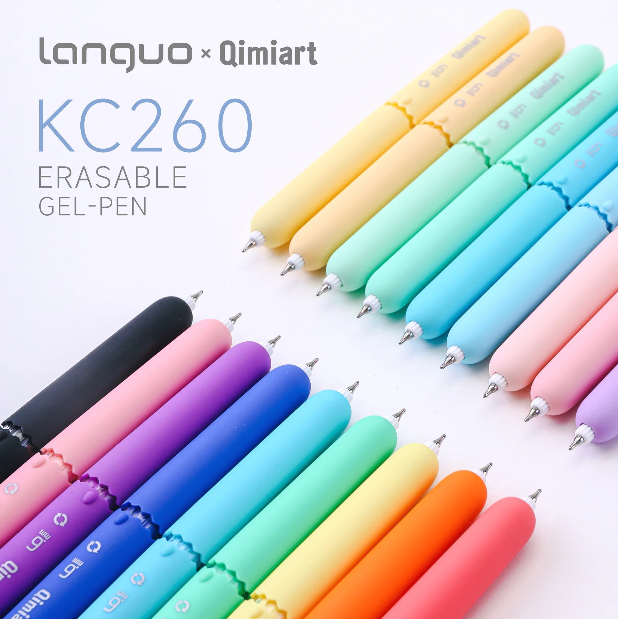 

9 Colors/box LANGUO Multicolor Erasable Gel Pens 0.6mm Smooth Writing Rotary Retractable Erasable Pens School Office Supplies