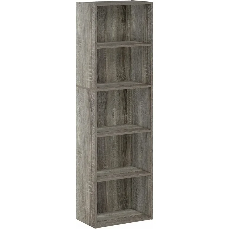 

Bookshelf / Storage Shelves, 5-Tier, French Oak