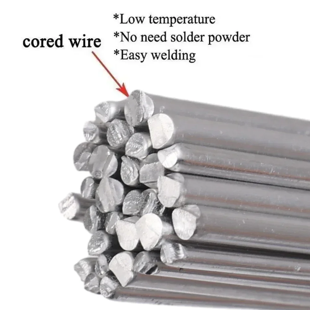 Imagem -05 - Alumínio Universal Welding Rods Cored Wire Solder Weld Bar Reparação Kits Agente Fácil Derreter Baixa Temperatura 1.6 mm 2.0 mm 2.5 mm 10 Pcs 60 Pcs