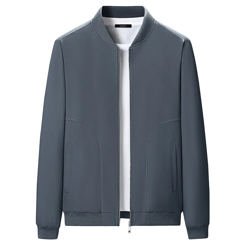 

Men's New Coat Spring Autumn High-end Stand Collar Jackets Men's Solid Color Clothing Men's Luxury Jacket Men's Social Jacket