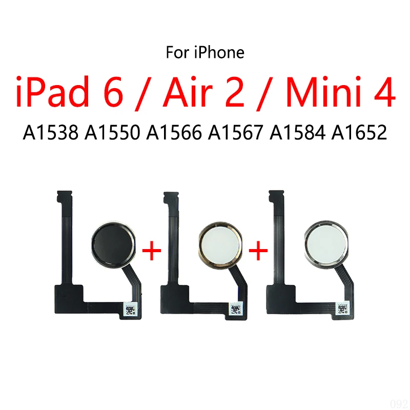 Home Button Fingerprint Scanner Touch ID Menu Return Sensor Flex Cable For iPad 6 / Air2 A1566 A1567 / iPad Mini 4