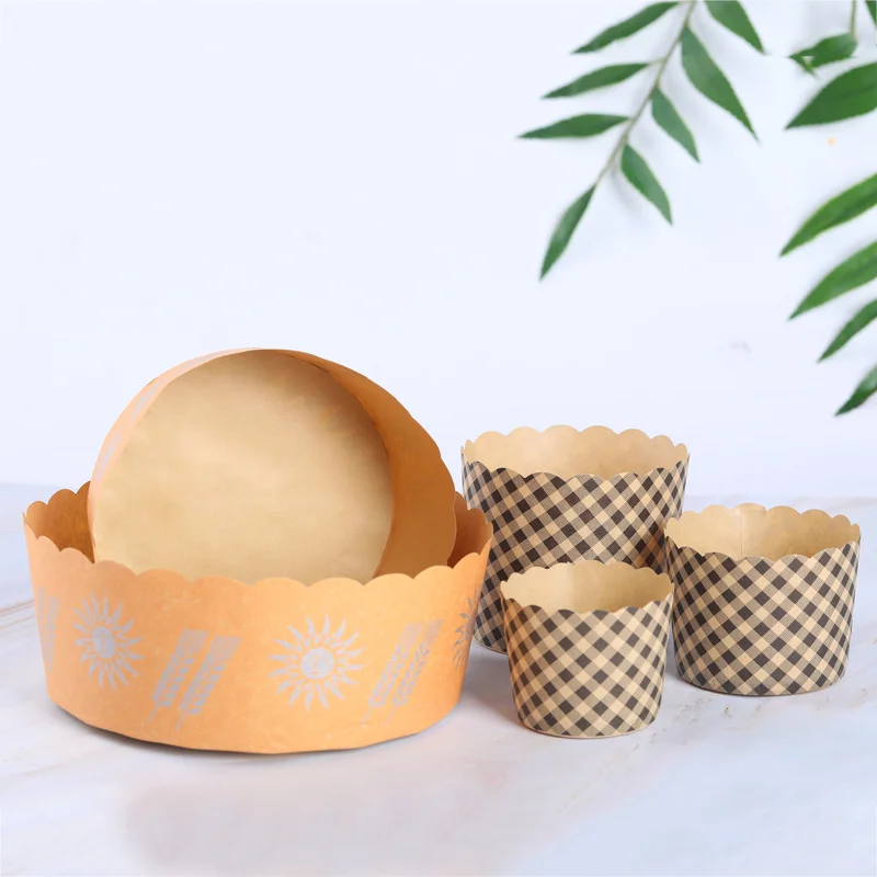 100 pçs papel kraft muffin copos de papel mini forros de cupcake à prova de óleo envoltórios de cozimento de papel bolo casos de copo de cozimento