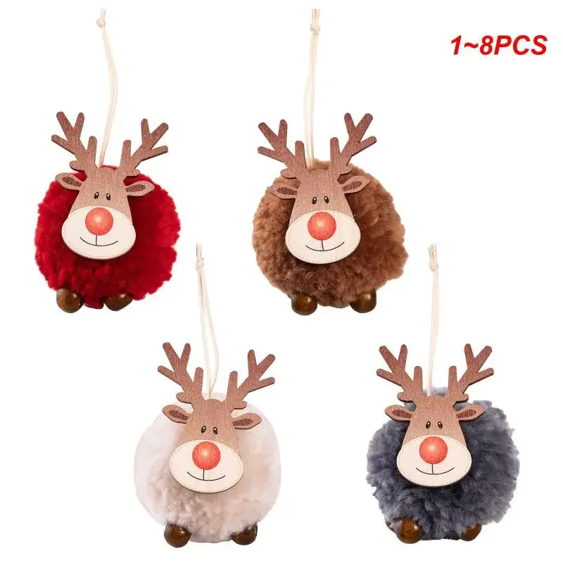 1~8PCS Christmas Decoration Supplies Creative Cashmere Easy To Carry Wooden Soft Soft And Comfortable Home Decoration