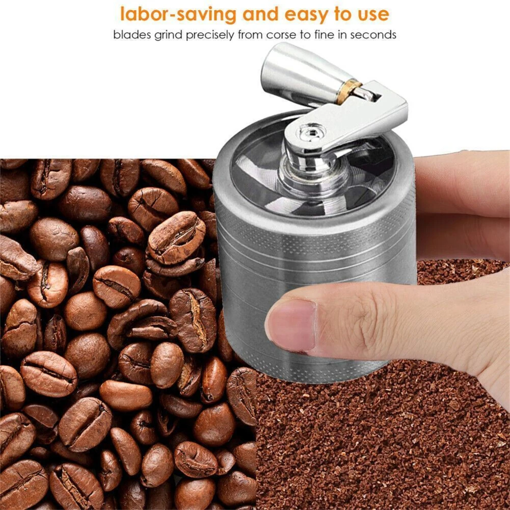 40mm 4 Layers Hand Muller Herb Tobacco Spice Herbal Metal Smoke Crusher Portable Grinder with Handle