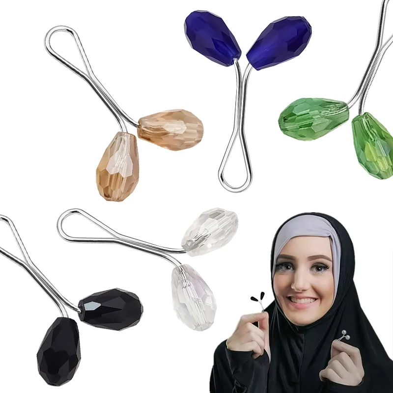 Bufanda Hijab Pins broche antideslizante pañuelo para la cabeza chal bufanda señora musulmana pines fijos bufanda Hijab Clips broche elegante para mujer joyería